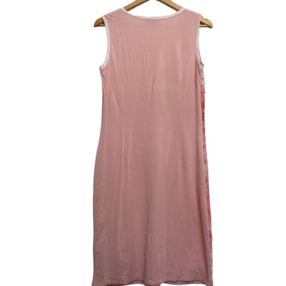 Olsen Europe bandage dress floral pink white feminine summer sleeveless mediu 10 - Picture 4 of 14